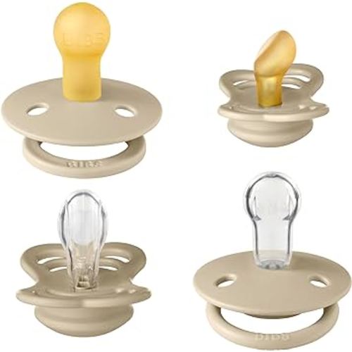 BIBS Pacifier Try-it Collection | Size 0-6 Months | Vanilla