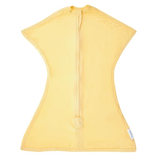 SleepingBaby EverSoft Zipadee-Zip Transitional Swaddle Sack, Viscose from Bamboo, Wearable Blanket with 2-Way Zipper - Sunshine, XS
