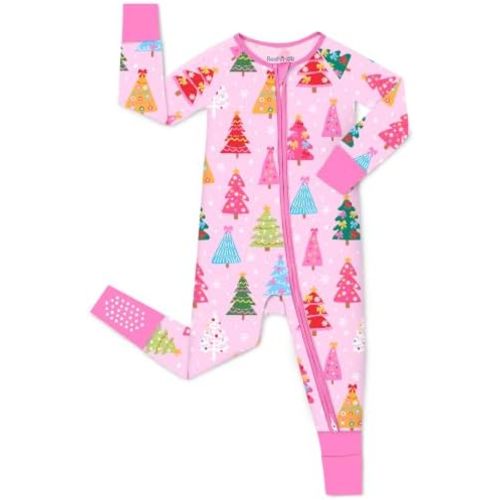 babee Reshinee Viscose Derived from Bamboo Baby Footie Pajamas Convertible Newborn Sleeper for Baby Girl Zipper Onesie 0-24M
