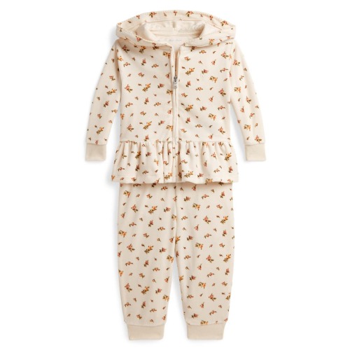 Kids' Floral Peplum Hoodie and Joggers Set