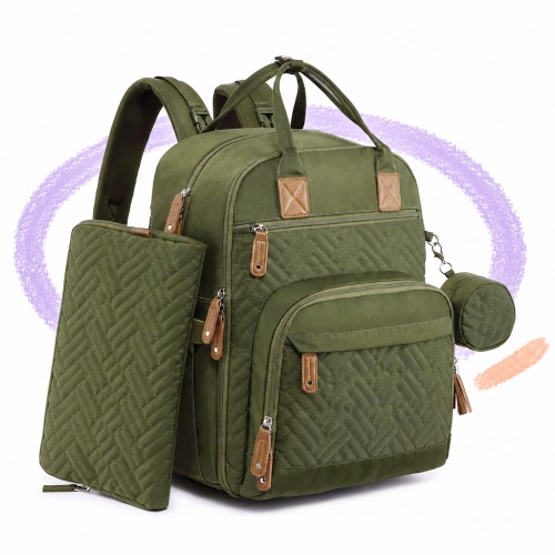 RUVALINO 4 in 1 kit Large Diaper Bag Backpack