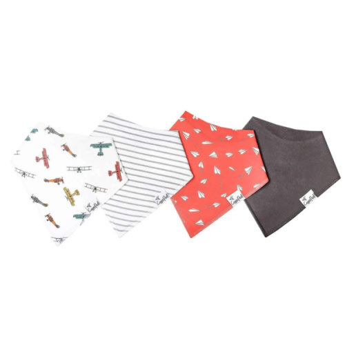 4 Pack Baby Bandana Bibs - Ace