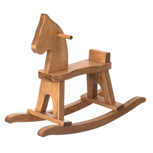 TODDLER ROCKING HORSE - Amish Handcrafted Wood Rocker Toy in HARVEST FINISH