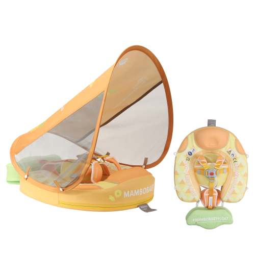 Mambobaby Pool Float pineapple with Canopy