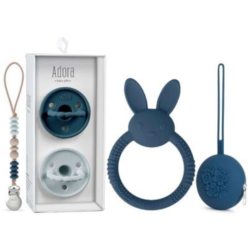 La'dore Baby Silicone Pacifiers, Pacifier Clip, Pacifier Case & Bunny Teether Gift Set – Newborn Teething Essentials for Babies & Toddlers, BPA-Free