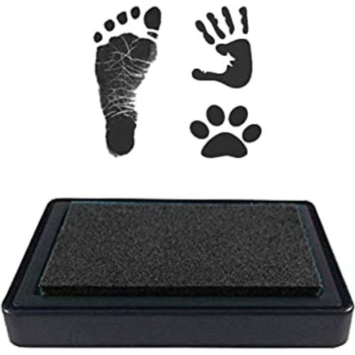 Ink Pad for Baby Footprint, Baby Handprint, Paw Print Pad, Create Impressive Keepsake Stamp, Non-Toxic Ink pad, Perfect Baby Shower Registry Gift for Boys and Girls (Black)