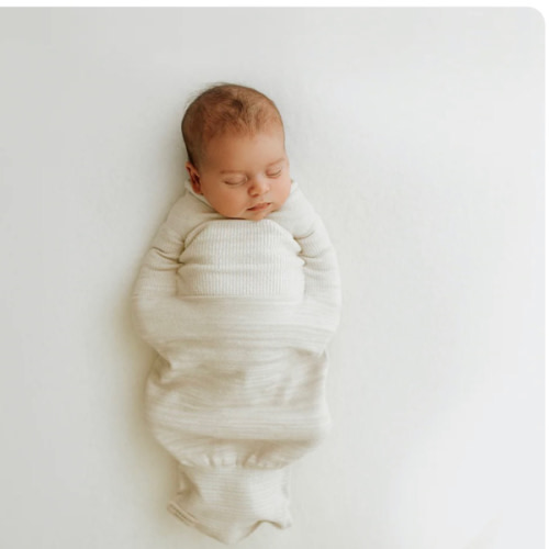 Bamboo Blend Beige Swaddle Sleep Sack – Swaddelini