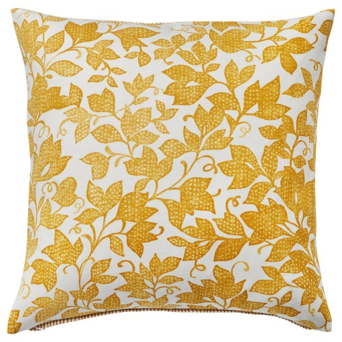 FJUNKLOCKA Cushion cover - yellow/white 50x50 cm (20x20 ")