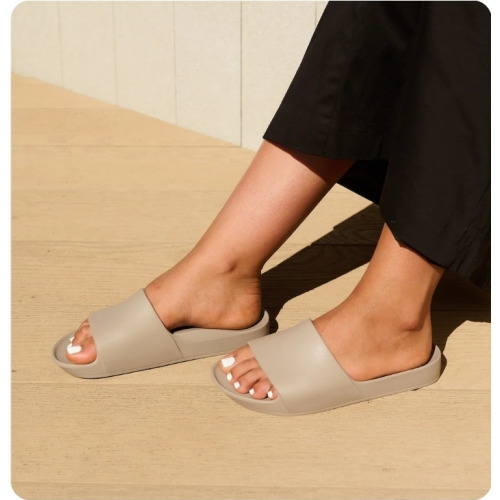 Arch Support Slides - Classic - Taupe – Archies Footwear | USA