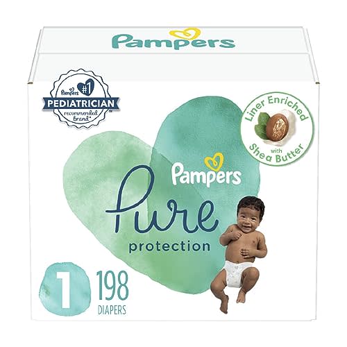 Pampers Pure Protection Diapers Size 1, 198 count - Disposable Diapers