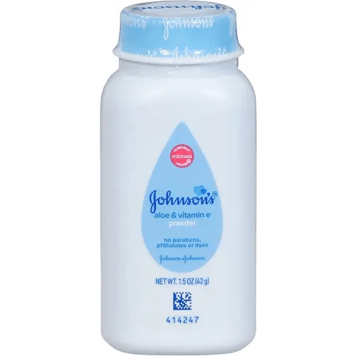 Johnson's Baby Naturally Derived Cornstarch Baby Powder with Aloe and Vitamin E for Delicate Skin, Hypoallergenic and Free of Parabens, Phthalates, and Dyes for Gentle Baby Skin Care, 1.5 oz