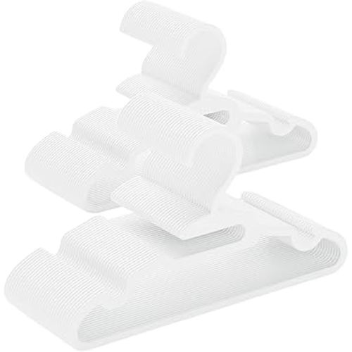 100 Pack White U-Shape Baby Hangers,Protect Collar Non-distorting Design,Anti-Slip and Ultra-Thin Children's Hangers for Toddler, Child, Newborn Clothes Hanger Ideal Choice