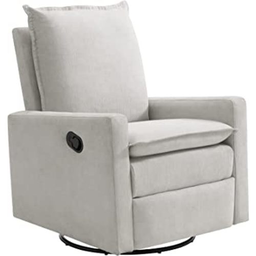 Oxford Baby Uptown Upholstered Swivel Glider & Recliner Nursery Chair, Sand