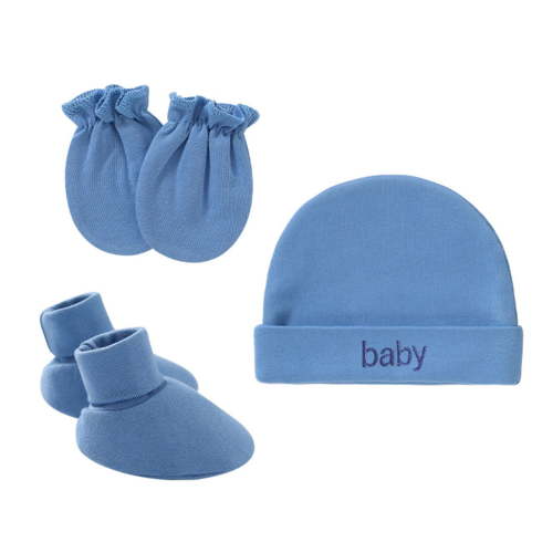 Sunjoy Tech 3Pcs/Set Baby Newborn Hats Mittens and Socks Set for Boys Girls Beanie Hat 0-6 Month