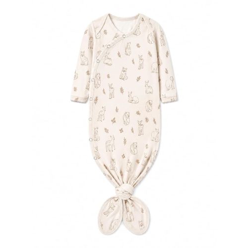 Copper Pearl Baby Gown - Knotted Newborn Sleepers for Baby Boy and Girl, Soft Stretchy Long Sleeve Infant Gowns with Bottom Tie and Hand Mittens, Perfect Hospital Coming Home Outfit (Dylan)