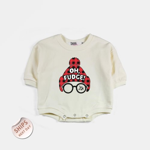 Oh Fudge Baby Bodysuit, Christmas Vintage Baby Shirt, Oh Fudge Toddler Sweatshirt, Christmas Vintage Baby Shirt, Baby Shower Gift, 2000608