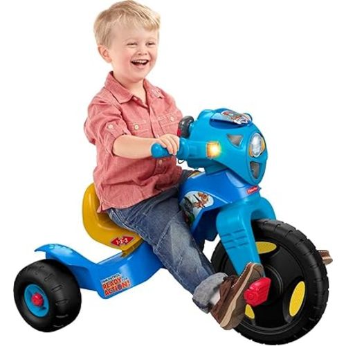Fisher-Price Toddler Tricycle Nickelodeon PAW Patrol Lights & Sounds Trike, Toy Bike with Handlebar Grips & Storage for Outdoor Play Kids Ages 2+ Years