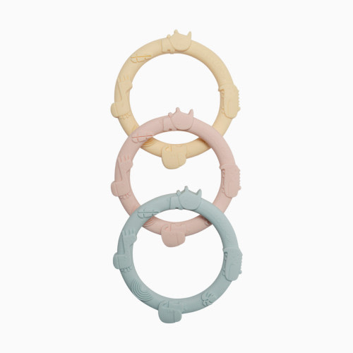 Loulou Lollipop Wild Teething Ring Set - Pastel