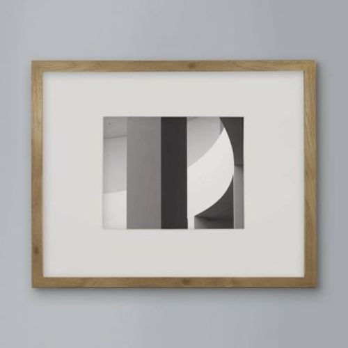 11" x 14" Matted to 8" x 10" Thin Gallery Frame with Mat - Threshold™: Modern Wall Decor, Beveled Acid-Free Mat, MDF