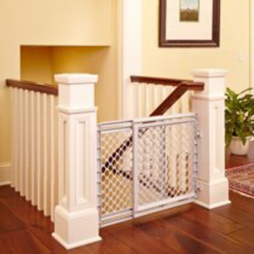 Toddleroo by North States Heavy Duty Stairway Baby Gate, 27"- 41" Wide, Light Gray
