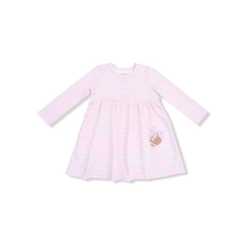 Long Sleeve Play Dress, Football Stripe