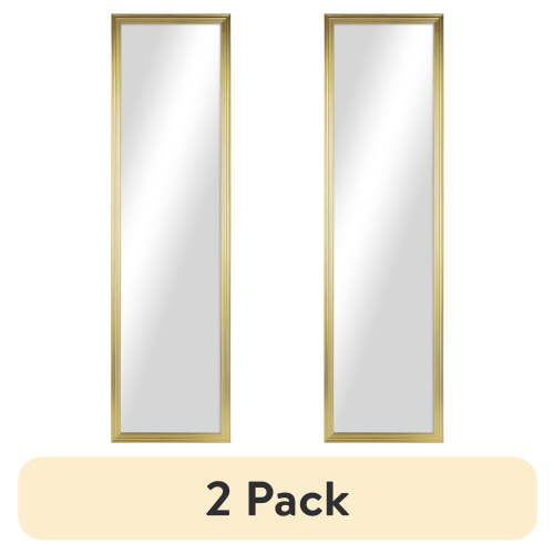 (2 pack) Mainstays 13x49 Full-Length Rectangular Gold Mirror