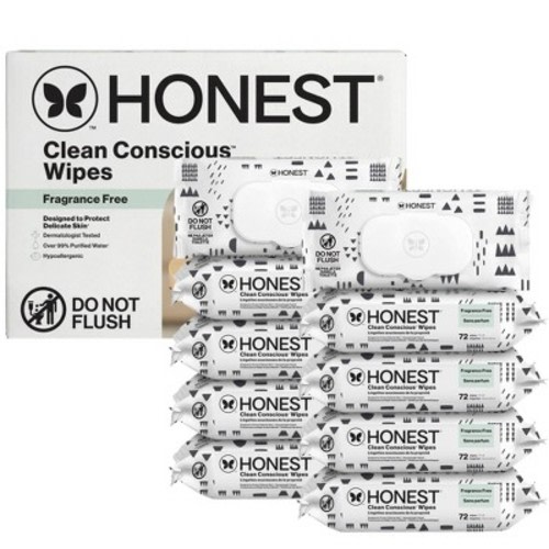 The Honest Company Plant Based Baby Wipes made with Over 99% Water - Pattern Play - 720ct