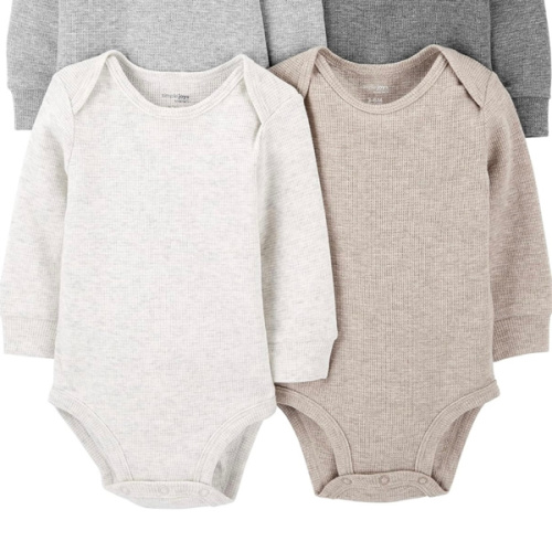 Simple Joys by Carter's Baby 4-pack Soft Thermal Long Sleeve Bodysuits