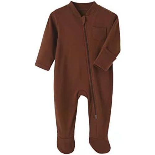 Baby Kids Sleep and Play Baby Cotton Sleeper Zip Front Footed Pajamas 0-12 Month