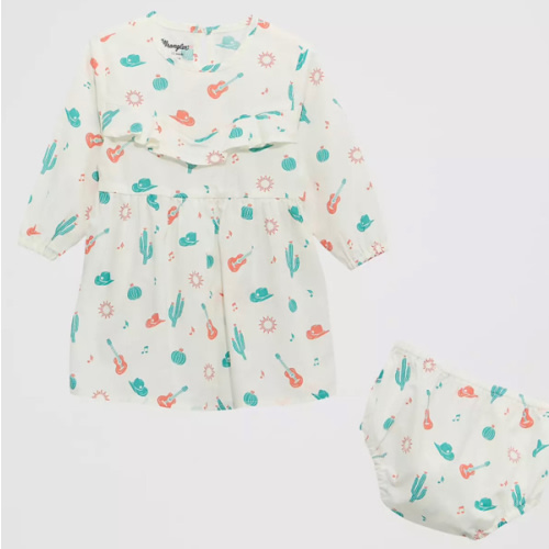 Little Girl's Printed Ruffle Dress | NEW | Wrangler®