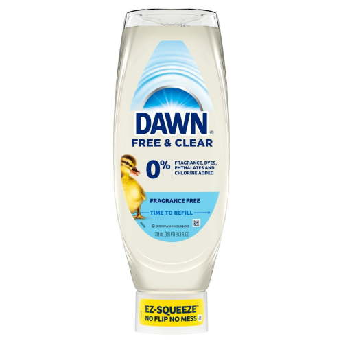 Dawn Unscented Free Clear Ez Squeeze Dishwashing Liquid - 24.3 fl oz