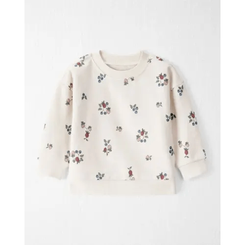 Baby Organic Cotton French Terry Sweatshirt in Berry Blossom Print - Little Planet | Carter's