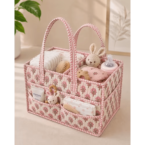 Floral Print Diaper Caddy