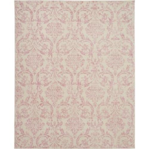 Jubilant Ivory/Pink 8 ft. x 10 ft. Persian Vintage Area Rug