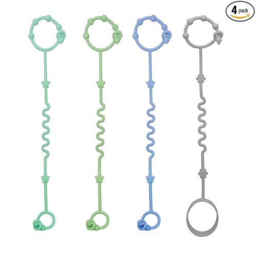 RTMOK Toy Straps for Baby,RTMOK Silicone Setpacifier Clip,Applies to Car Seat Toy,Teether Toy,High Chair,Stroller Accessories,Baby Toy Clips,Cribs,Rocking Chair