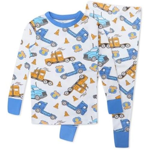 HonestBaby 2-Piece Pajamas Sleepwear Pjs 100% Organic Cotton for Baby, Toddler, Kids, Boy