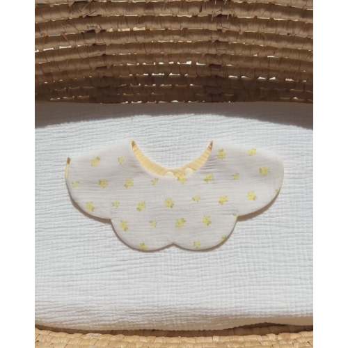 Organic Muslin 7-Layer Dribble Bib - Sunny Blooms