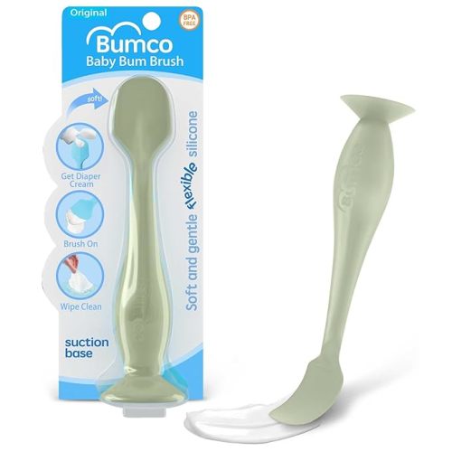 Bumco Diaper Cream Spatula - BPA-Free Diaper Bag Essentials, Soft Butt Spatula Baby, Mom-Invented Butt Paste Spatula, Bumco Diaper Cream Spatula, Flexible Diaper Cream Applicator, Baby Bum Brush