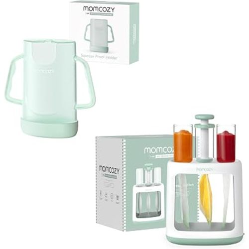 Momcozy Baby Food Maker Essentials Series, Includes the Squeeze Station, Pouch Holder No Squeeze for Easy, Mess-Free Meal Prep