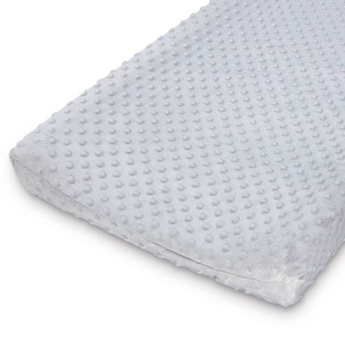 The Peanutshell Minky Dot Solid Changing Pad Covers - Gray/White 2pk: Polka Dots, Abstract Pattern, Polyester Material