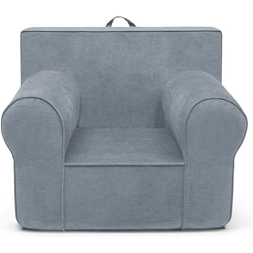 Foam Chair - Perfect Size for Kids Ages 18 Months - 12 Years+, Denim Blue