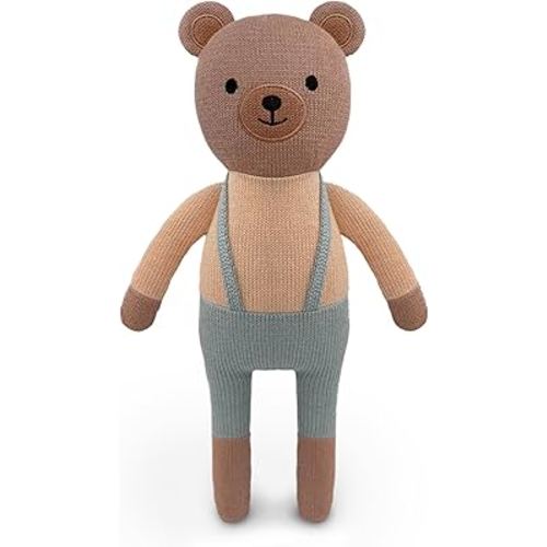 Knitted Bear Stuffed Animal,11 Inch Stuffed Animal Plush BearCute Animal Bear Toy for Kids,Soft Bear Toy Plush Knitted Stuff Animal Birthday