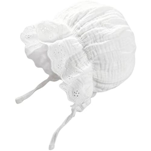 Baby Girl Boy Lace Cotton Bonnet Newborn Vintage Infant Bonnet Mesh Palace Hats