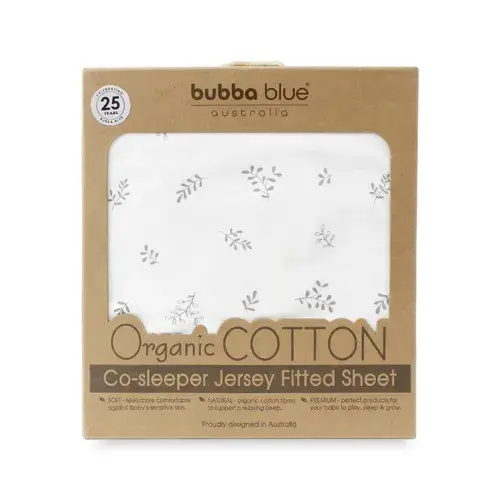 Bubba Blue Organic Bedside Sleeper Fitted Sheet White | Baby Bunting AU