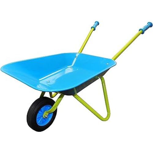 G & F Products Kids Metal Wheelbarrow – Child-Sized, Durable Metal Construction with Sturdy Wheel, Easy Assembly, Ideal for Outdoor Play, Gardening Fun, Backyard Activities & Toddler-Friendly Design