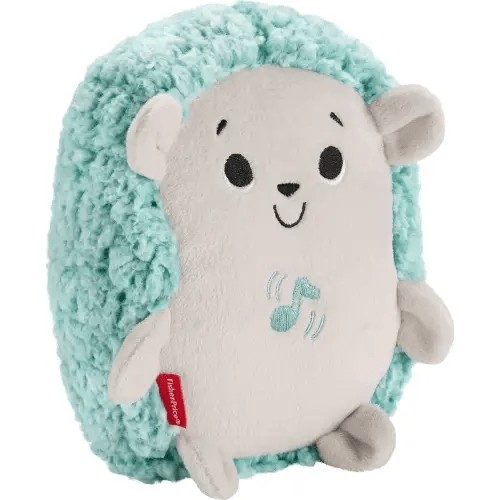Fisher-Price Baby Musical Toy Calming Vibes Hedgehog Soother Plush Sound Machine with Vibrations for Newborns, Blue