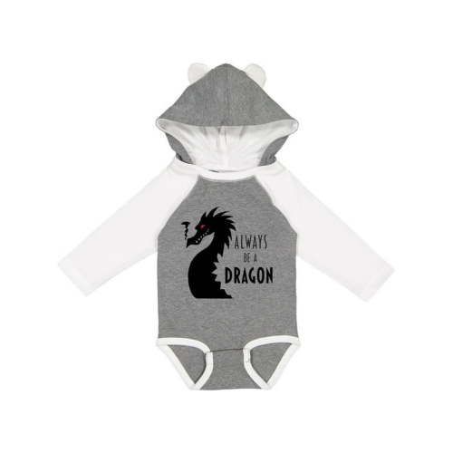 Inktastic Always Be a Dragon Boys or Girls Long Sleeve Baby Bodysuit