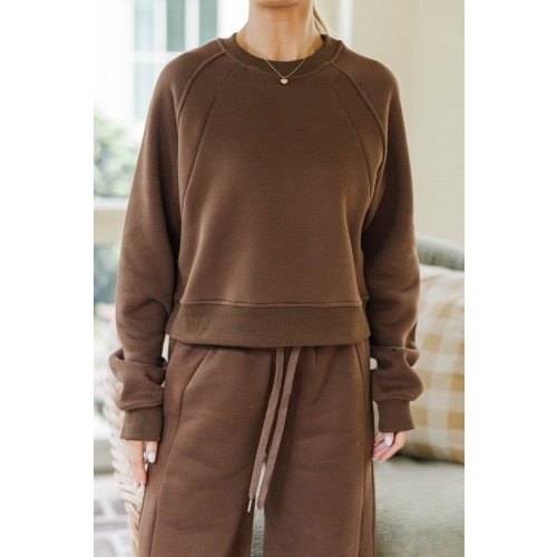 NURSING COLLECTION: Hold Me Near Brown Pullover