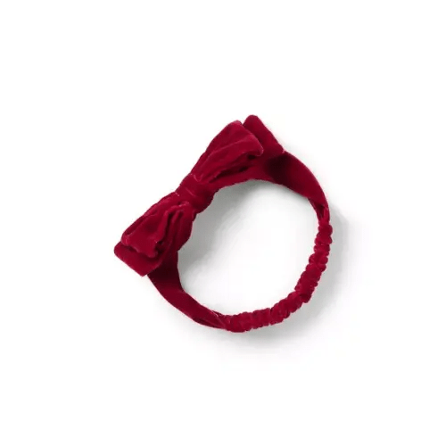 Baby Maroon Berry Baby Velvet Bow Soft Headband by Janie and Jack