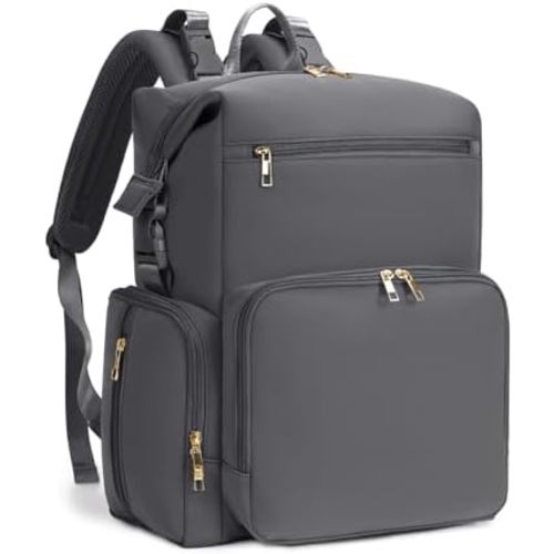 CEI-CEI Neoprene Diaper Bag Backpack with Insulated Pockets, Large Newborn Baby Maternity Bags Travel Tote with Changing Pad